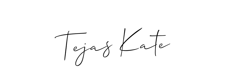 How to make Tejas Kate signature? Allison_Script is a professional autograph style. Create handwritten signature for Tejas Kate name. Tejas Kate signature style 2 images and pictures png
