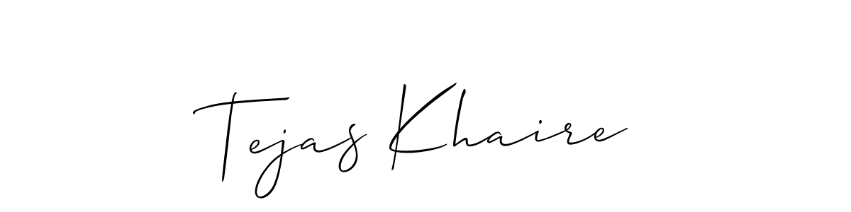 Tejas Khaire stylish signature style. Best Handwritten Sign (Allison_Script) for my name. Handwritten Signature Collection Ideas for my name Tejas Khaire. Tejas Khaire signature style 2 images and pictures png