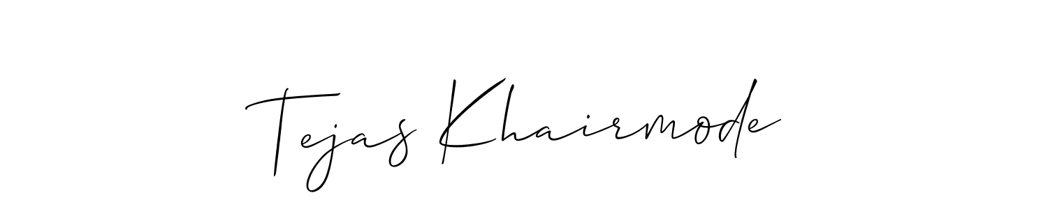 Use a signature maker to create a handwritten signature online. With this signature software, you can design (Allison_Script) your own signature for name Tejas Khairmode. Tejas Khairmode signature style 2 images and pictures png