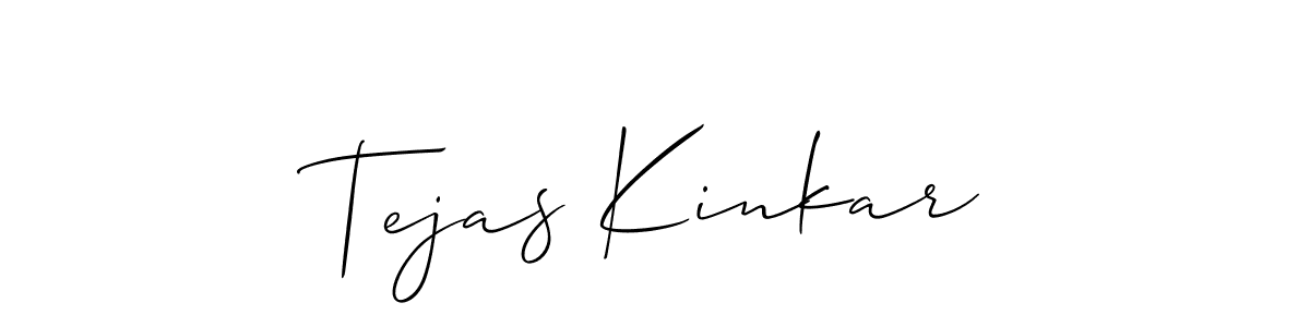 Also we have Tejas Kinkar name is the best signature style. Create professional handwritten signature collection using Allison_Script autograph style. Tejas Kinkar signature style 2 images and pictures png