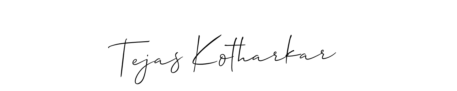 Design your own signature with our free online signature maker. With this signature software, you can create a handwritten (Allison_Script) signature for name Tejas Kotharkar. Tejas Kotharkar signature style 2 images and pictures png