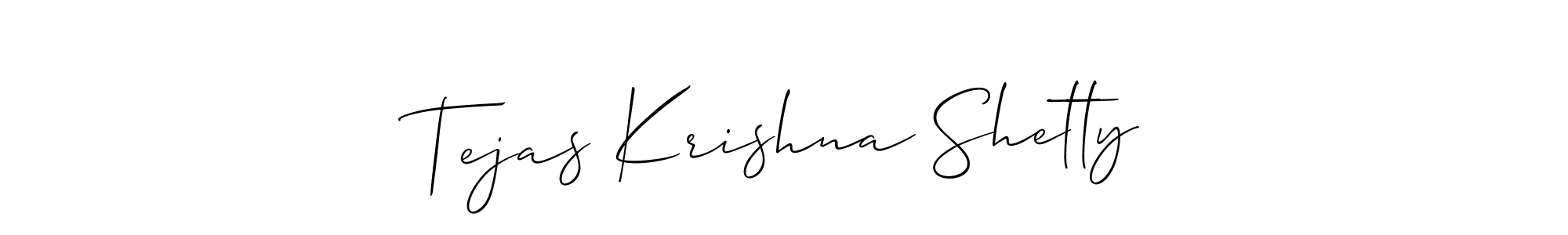 Use a signature maker to create a handwritten signature online. With this signature software, you can design (Allison_Script) your own signature for name Tejas Krishna Shetty. Tejas Krishna Shetty signature style 2 images and pictures png