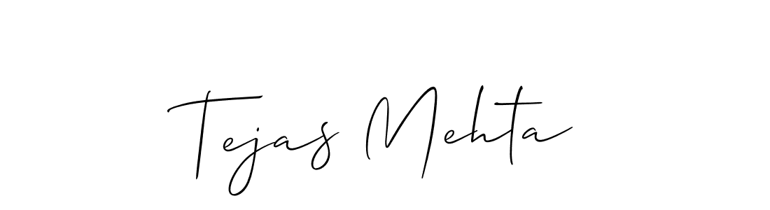Design your own signature with our free online signature maker. With this signature software, you can create a handwritten (Allison_Script) signature for name Tejas Mehta. Tejas Mehta signature style 2 images and pictures png