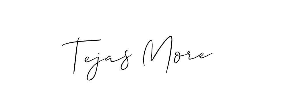 Tejas More stylish signature style. Best Handwritten Sign (Allison_Script) for my name. Handwritten Signature Collection Ideas for my name Tejas More. Tejas More signature style 2 images and pictures png