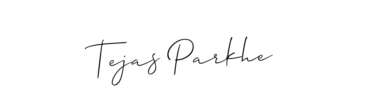 Allison_Script is a professional signature style that is perfect for those who want to add a touch of class to their signature. It is also a great choice for those who want to make their signature more unique. Get Tejas Parkhe name to fancy signature for free. Tejas Parkhe signature style 2 images and pictures png