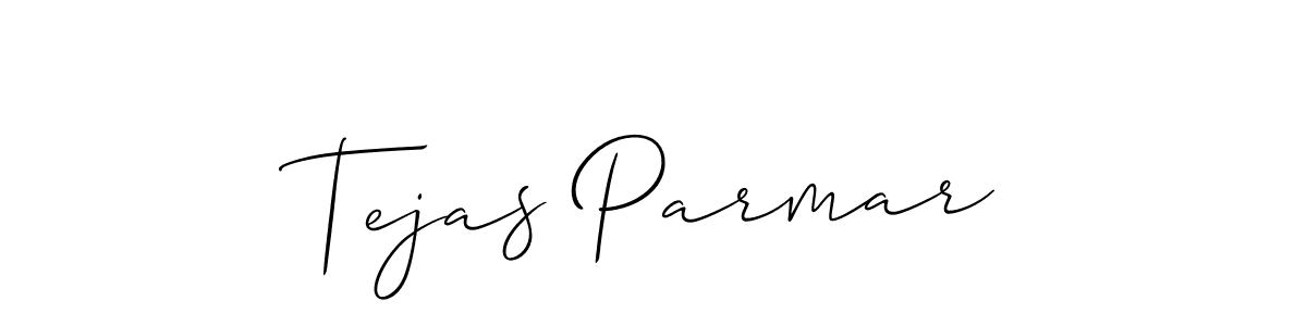 How to make Tejas Parmar name signature. Use Allison_Script style for creating short signs online. This is the latest handwritten sign. Tejas Parmar signature style 2 images and pictures png