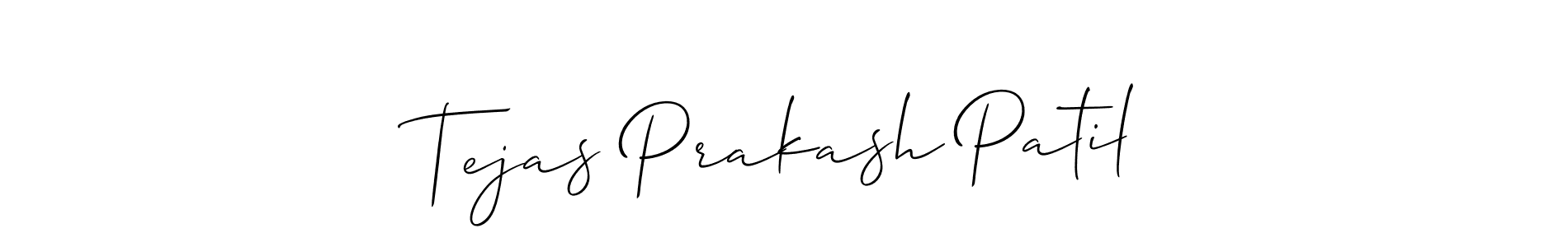 Make a beautiful signature design for name Tejas Prakash Patil. With this signature (Allison_Script) style, you can create a handwritten signature for free. Tejas Prakash Patil signature style 2 images and pictures png