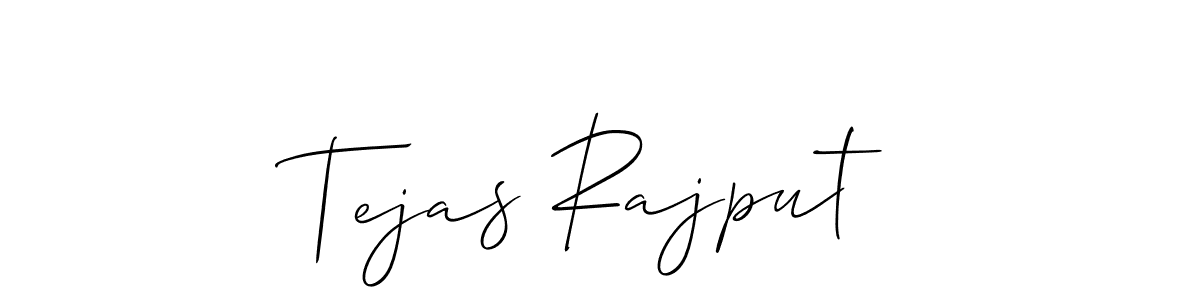 You should practise on your own different ways (Allison_Script) to write your name (Tejas Rajput) in signature. don't let someone else do it for you. Tejas Rajput signature style 2 images and pictures png