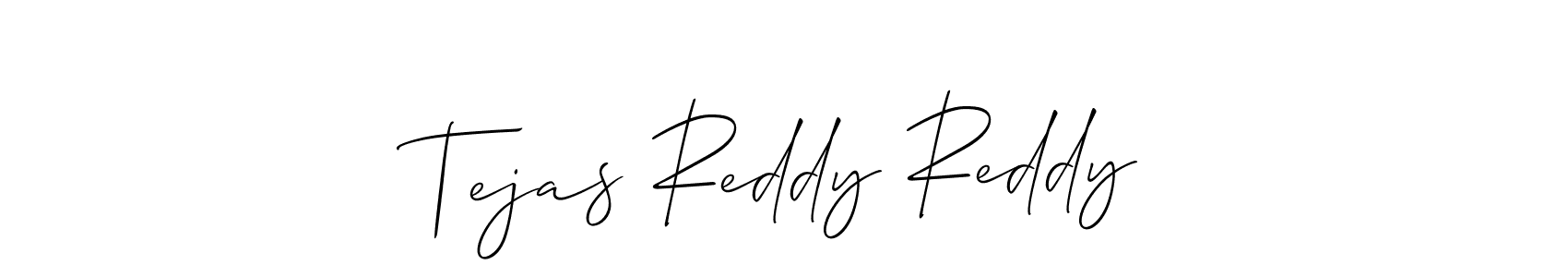 How to make Tejas Reddy Reddy name signature. Use Allison_Script style for creating short signs online. This is the latest handwritten sign. Tejas Reddy Reddy signature style 2 images and pictures png