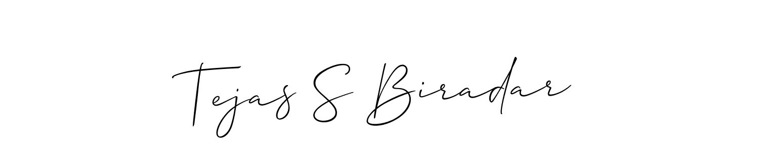 It looks lik you need a new signature style for name Tejas S Biradar. Design unique handwritten (Allison_Script) signature with our free signature maker in just a few clicks. Tejas S Biradar signature style 2 images and pictures png
