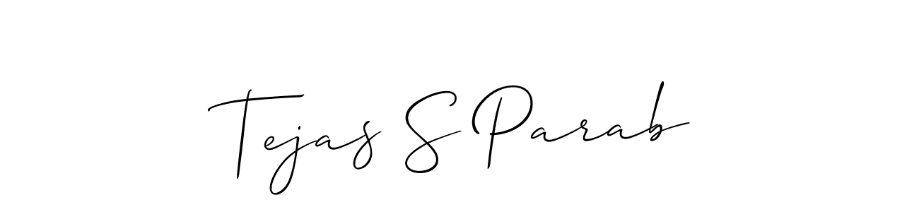 Create a beautiful signature design for name Tejas S Parab. With this signature (Allison_Script) fonts, you can make a handwritten signature for free. Tejas S Parab signature style 2 images and pictures png