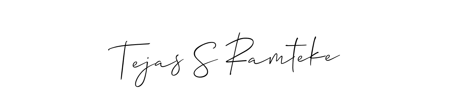 Similarly Allison_Script is the best handwritten signature design. Signature creator online .You can use it as an online autograph creator for name Tejas S Ramteke. Tejas S Ramteke signature style 2 images and pictures png