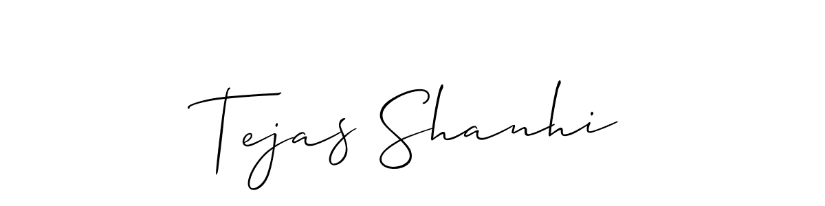 The best way (Allison_Script) to make a short signature is to pick only two or three words in your name. The name Tejas Shanhi include a total of six letters. For converting this name. Tejas Shanhi signature style 2 images and pictures png