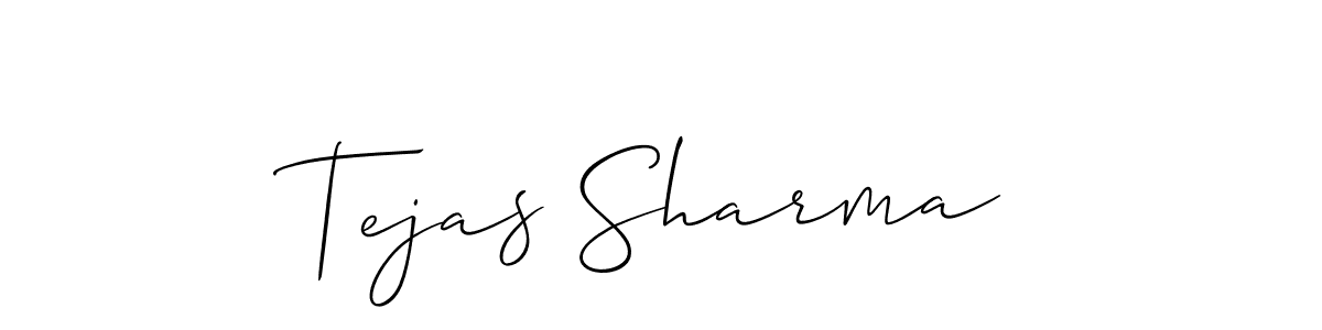 Also You can easily find your signature by using the search form. We will create Tejas Sharma name handwritten signature images for you free of cost using Allison_Script sign style. Tejas Sharma signature style 2 images and pictures png