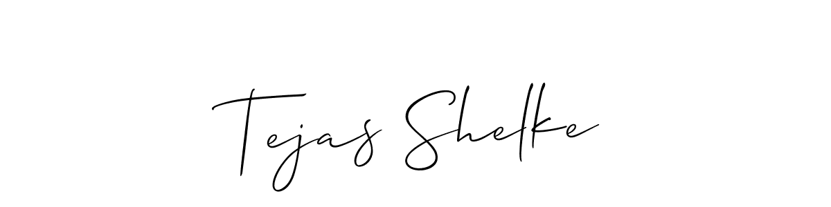 How to make Tejas Shelke signature? Allison_Script is a professional autograph style. Create handwritten signature for Tejas Shelke name. Tejas Shelke signature style 2 images and pictures png
