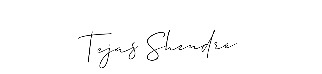 Tejas Shendre stylish signature style. Best Handwritten Sign (Allison_Script) for my name. Handwritten Signature Collection Ideas for my name Tejas Shendre. Tejas Shendre signature style 2 images and pictures png