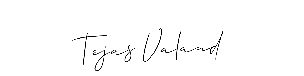 It looks lik you need a new signature style for name Tejas Valand. Design unique handwritten (Allison_Script) signature with our free signature maker in just a few clicks. Tejas Valand signature style 2 images and pictures png