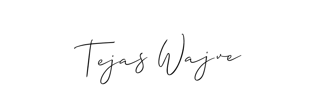 if you are searching for the best signature style for your name Tejas Wajve. so please give up your signature search. here we have designed multiple signature styles  using Allison_Script. Tejas Wajve signature style 2 images and pictures png