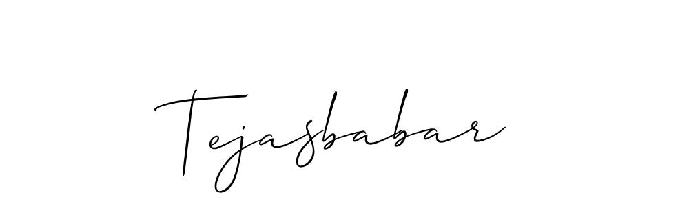 You should practise on your own different ways (Allison_Script) to write your name (Tejasbabar) in signature. don't let someone else do it for you. Tejasbabar signature style 2 images and pictures png