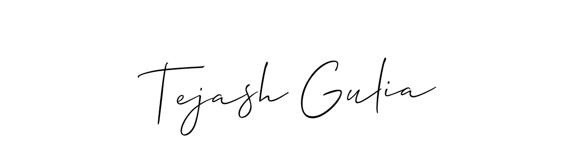 Design your own signature with our free online signature maker. With this signature software, you can create a handwritten (Allison_Script) signature for name Tejash Gulia. Tejash Gulia signature style 2 images and pictures png