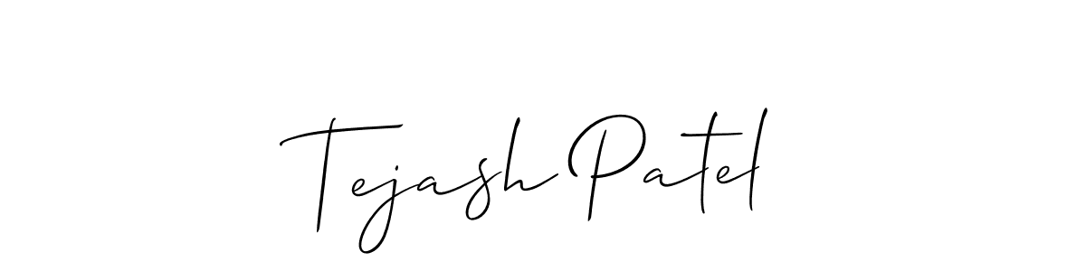 It looks lik you need a new signature style for name Tejash Patel. Design unique handwritten (Allison_Script) signature with our free signature maker in just a few clicks. Tejash Patel signature style 2 images and pictures png