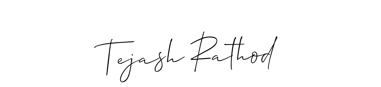 This is the best signature style for the Tejash Rathod name. Also you like these signature font (Allison_Script). Mix name signature. Tejash Rathod signature style 2 images and pictures png