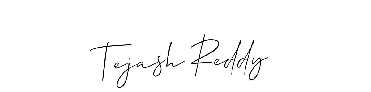 Create a beautiful signature design for name Tejash Reddy. With this signature (Allison_Script) fonts, you can make a handwritten signature for free. Tejash Reddy signature style 2 images and pictures png