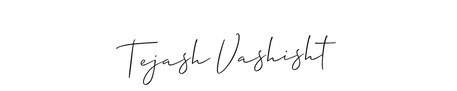 Also You can easily find your signature by using the search form. We will create Tejash Vashisht name handwritten signature images for you free of cost using Allison_Script sign style. Tejash Vashisht signature style 2 images and pictures png