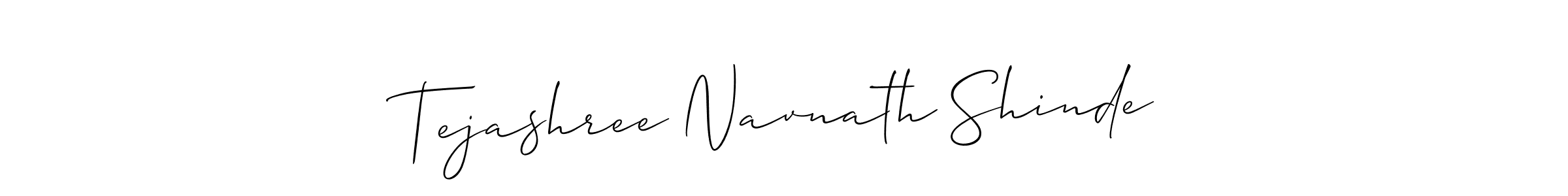 Make a beautiful signature design for name Tejashree Navnath Shinde. With this signature (Allison_Script) style, you can create a handwritten signature for free. Tejashree Navnath Shinde signature style 2 images and pictures png