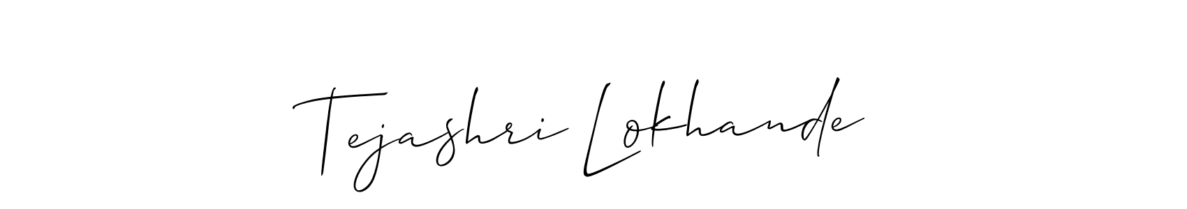 Make a short Tejashri Lokhande signature style. Manage your documents anywhere anytime using Allison_Script. Create and add eSignatures, submit forms, share and send files easily. Tejashri Lokhande signature style 2 images and pictures png