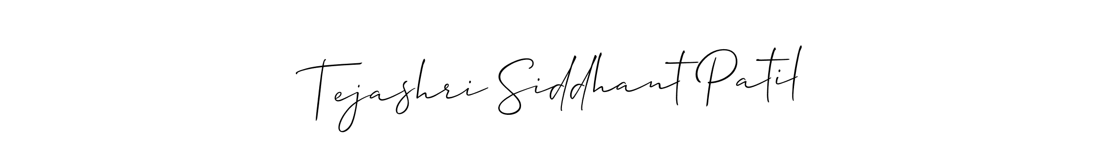 You should practise on your own different ways (Allison_Script) to write your name (Tejashri Siddhant Patil) in signature. don't let someone else do it for you. Tejashri Siddhant Patil signature style 2 images and pictures png