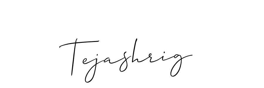 How to make Tejashrig signature? Allison_Script is a professional autograph style. Create handwritten signature for Tejashrig name. Tejashrig signature style 2 images and pictures png