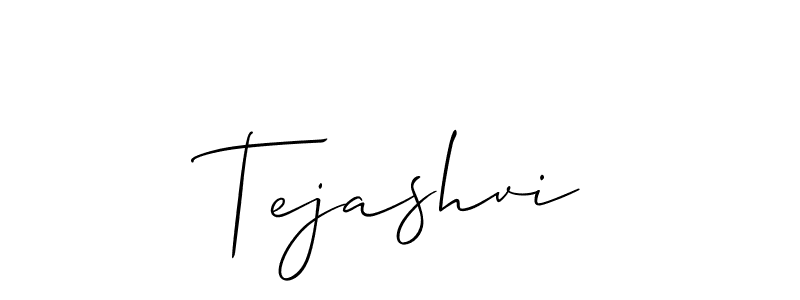 Allison_Script is a professional signature style that is perfect for those who want to add a touch of class to their signature. It is also a great choice for those who want to make their signature more unique. Get Tejashvi name to fancy signature for free. Tejashvi signature style 2 images and pictures png
