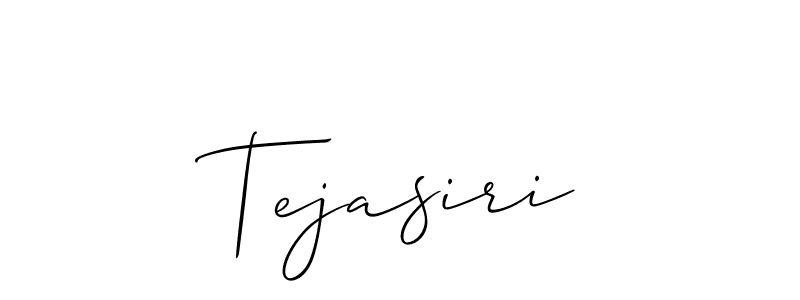 Use a signature maker to create a handwritten signature online. With this signature software, you can design (Allison_Script) your own signature for name Tejasiri. Tejasiri signature style 2 images and pictures png