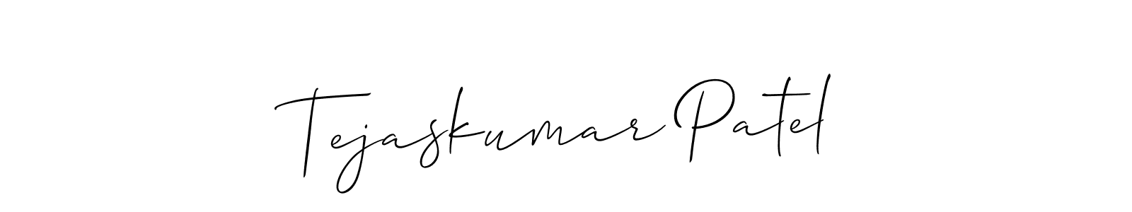 Design your own signature with our free online signature maker. With this signature software, you can create a handwritten (Allison_Script) signature for name Tejaskumar Patel. Tejaskumar Patel signature style 2 images and pictures png
