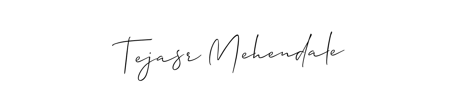 Create a beautiful signature design for name Tejasr Mehendale. With this signature (Allison_Script) fonts, you can make a handwritten signature for free. Tejasr Mehendale signature style 2 images and pictures png