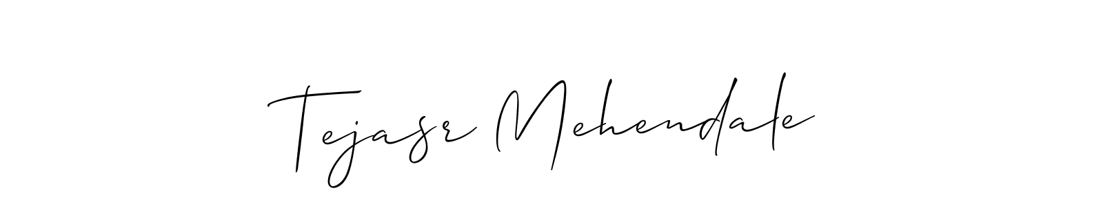 Create a beautiful signature design for name Tejasr Mehendale. With this signature (Allison_Script) fonts, you can make a handwritten signature for free. Tejasr Mehendale signature style 2 images and pictures png