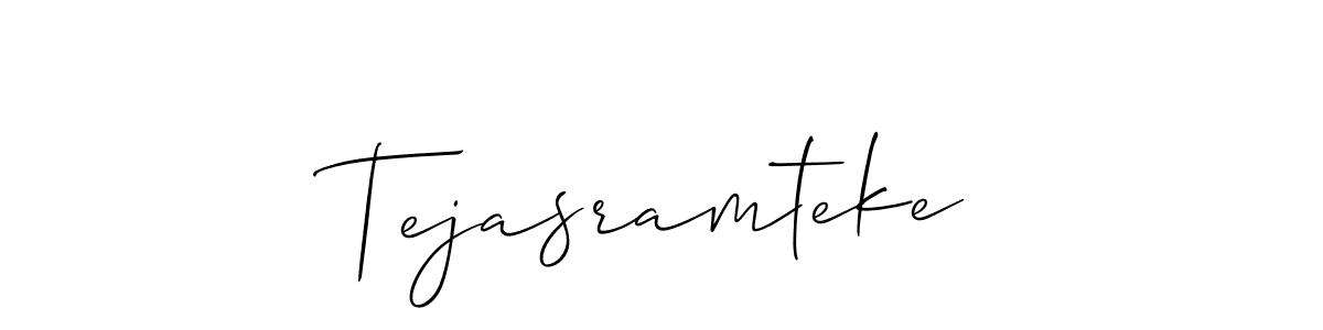 Allison_Script is a professional signature style that is perfect for those who want to add a touch of class to their signature. It is also a great choice for those who want to make their signature more unique. Get Tejasramteke name to fancy signature for free. Tejasramteke signature style 2 images and pictures png