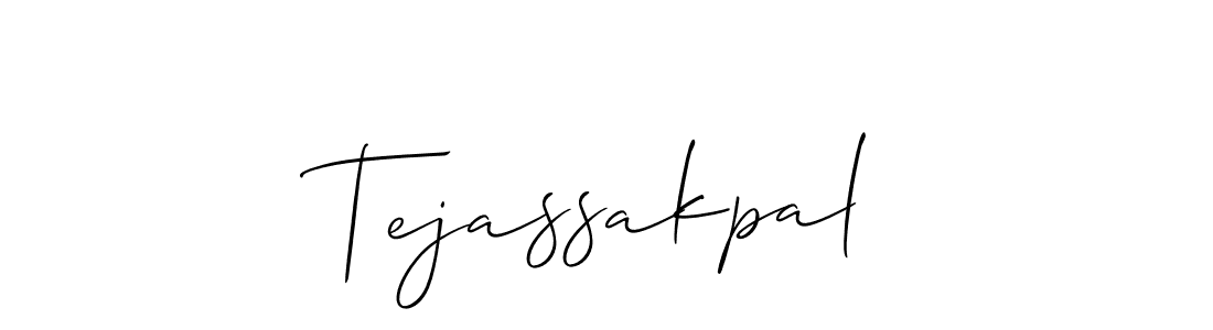 Allison_Script is a professional signature style that is perfect for those who want to add a touch of class to their signature. It is also a great choice for those who want to make their signature more unique. Get Tejassakpal name to fancy signature for free. Tejassakpal signature style 2 images and pictures png