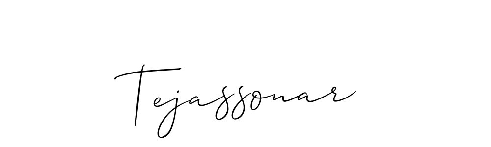 Similarly Allison_Script is the best handwritten signature design. Signature creator online .You can use it as an online autograph creator for name Tejassonar. Tejassonar signature style 2 images and pictures png