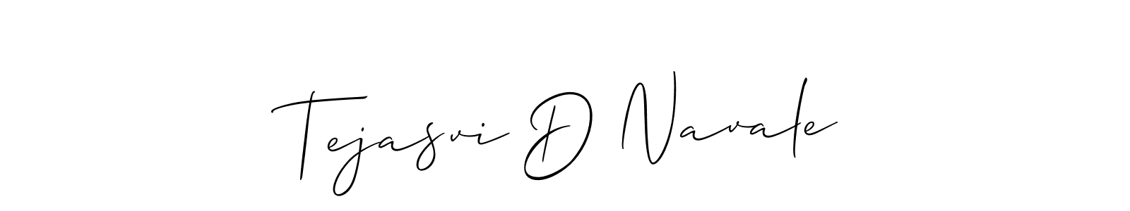 Make a beautiful signature design for name Tejasvi D Navale. Use this online signature maker to create a handwritten signature for free. Tejasvi D Navale signature style 2 images and pictures png
