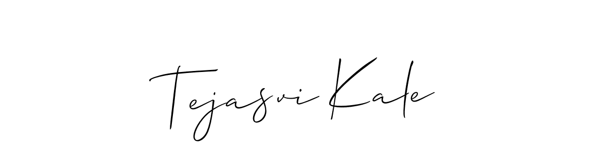 It looks lik you need a new signature style for name Tejasvi Kale. Design unique handwritten (Allison_Script) signature with our free signature maker in just a few clicks. Tejasvi Kale signature style 2 images and pictures png