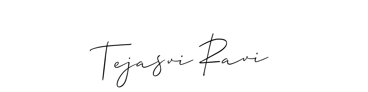 You should practise on your own different ways (Allison_Script) to write your name (Tejasvi Ravi) in signature. don't let someone else do it for you. Tejasvi Ravi signature style 2 images and pictures png