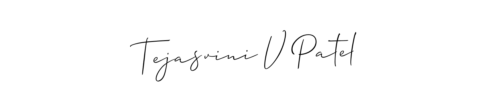 Design your own signature with our free online signature maker. With this signature software, you can create a handwritten (Allison_Script) signature for name Tejasvini V Patel. Tejasvini V Patel signature style 2 images and pictures png