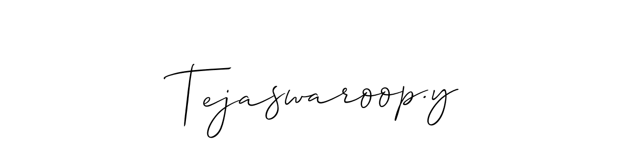 Also we have Tejaswaroop.y name is the best signature style. Create professional handwritten signature collection using Allison_Script autograph style. Tejaswaroop.y signature style 2 images and pictures png