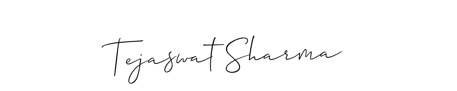 Create a beautiful signature design for name Tejaswat Sharma. With this signature (Allison_Script) fonts, you can make a handwritten signature for free. Tejaswat Sharma signature style 2 images and pictures png