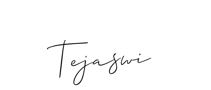 Make a beautiful signature design for name Tejaswi. With this signature (Allison_Script) style, you can create a handwritten signature for free. Tejaswi signature style 2 images and pictures png
