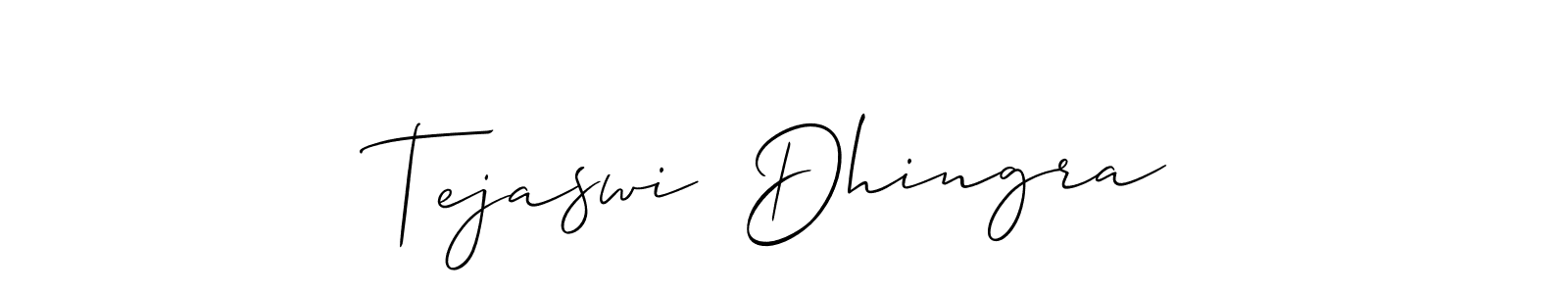 Tejaswi  Dhingra stylish signature style. Best Handwritten Sign (Allison_Script) for my name. Handwritten Signature Collection Ideas for my name Tejaswi  Dhingra. Tejaswi  Dhingra signature style 2 images and pictures png