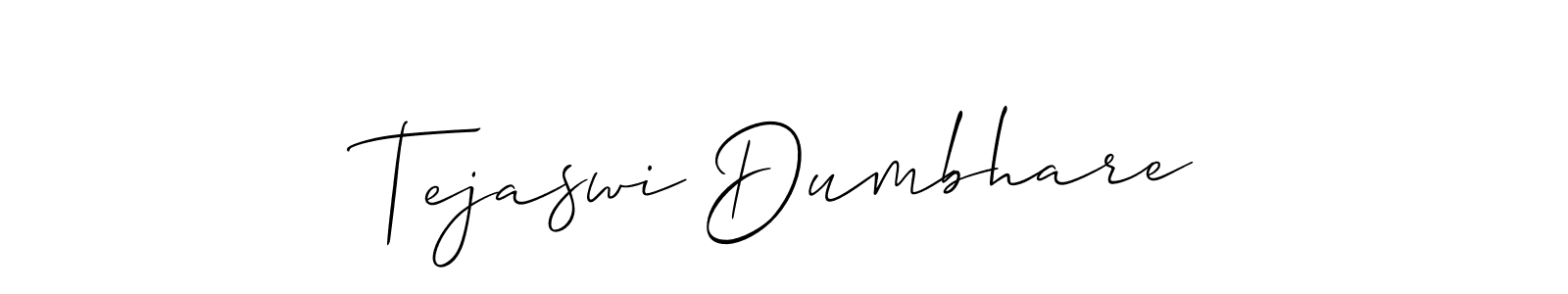 Use a signature maker to create a handwritten signature online. With this signature software, you can design (Allison_Script) your own signature for name Tejaswi Dumbhare. Tejaswi Dumbhare signature style 2 images and pictures png