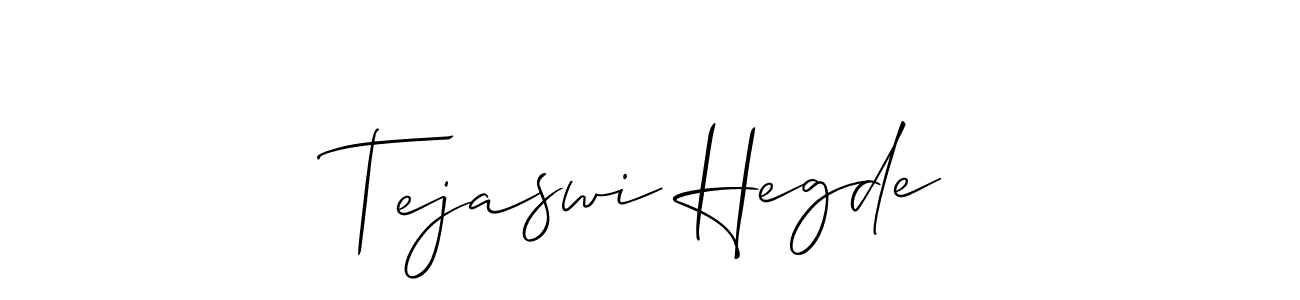 It looks lik you need a new signature style for name Tejaswi Hegde. Design unique handwritten (Allison_Script) signature with our free signature maker in just a few clicks. Tejaswi Hegde signature style 2 images and pictures png